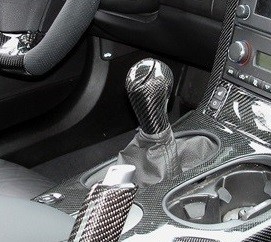 Manual Shift Knob, 08-13, C6 Corvette Real Carbon Fiber w/ Top Cap